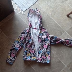 Girls M Light zip up jacket Minnie Mouse
